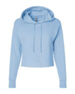 Women’s Laguna Sueded Raw Edge Crop Hoodie Sweatshirt