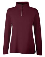 Women's Fusion ChromaSoft™ Pique Quarter-Zip Pullover - Image 3
