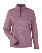 Women's Venture Heathered Stripe Quarter-Zip Pullover - Image 3