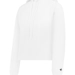 LADIES ATHLETIC FLEECE CROP HOODIE
