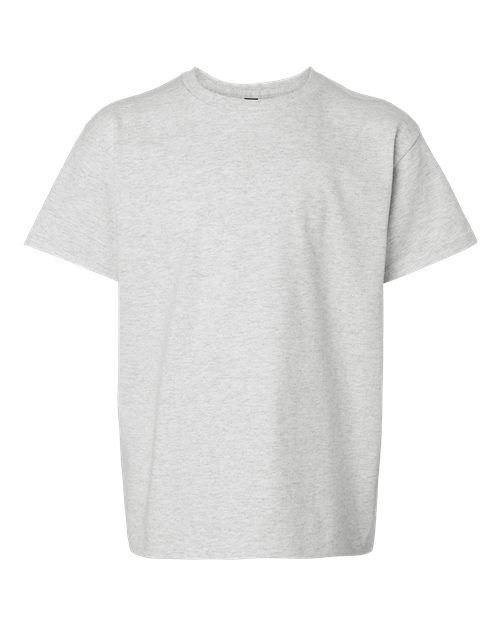 Youth Ultra Cotton® T-Shirt — Ash (front) Youth Ultra Cotton® T Shirt