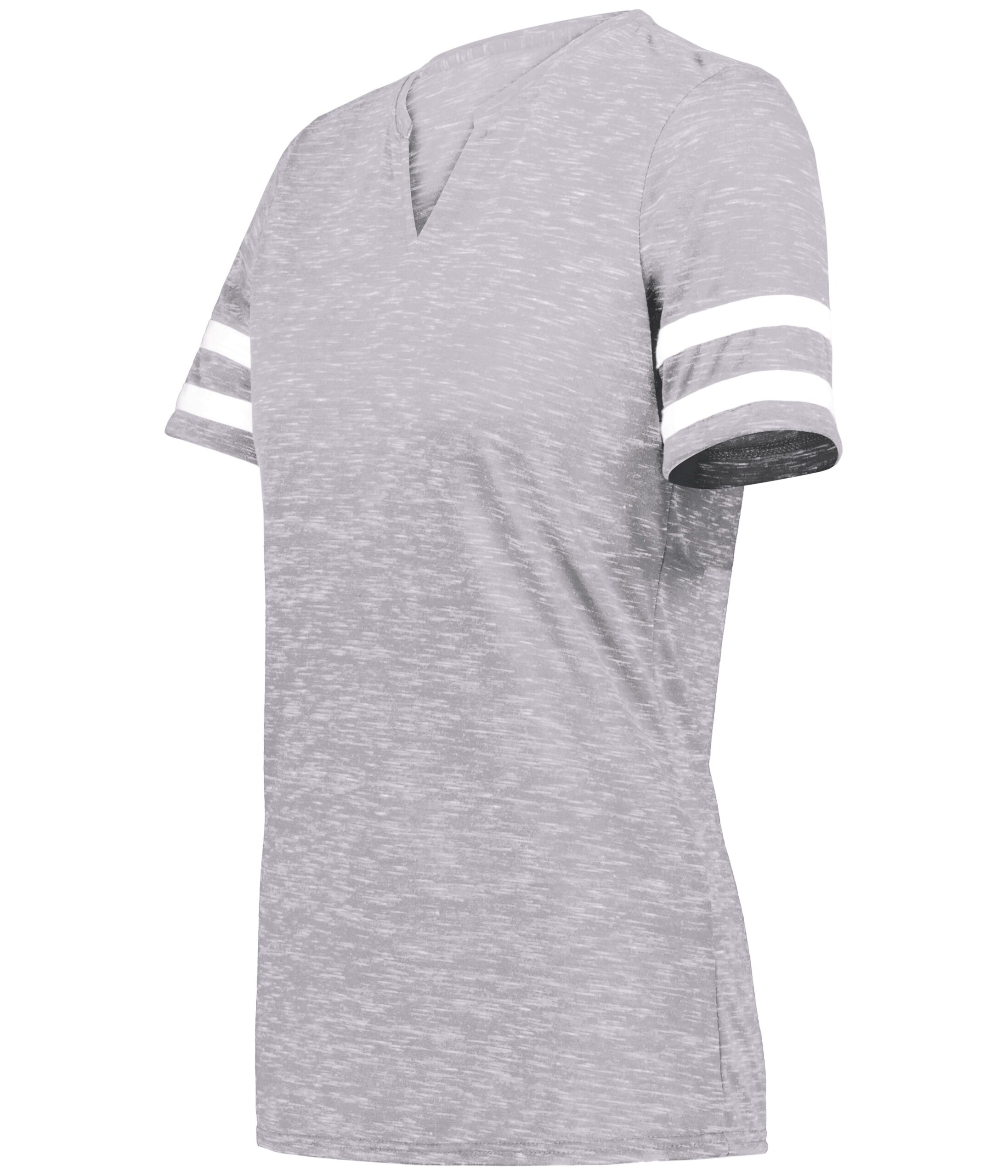 Girls Monterey Tee — ATHLETIC HEATHER/WHITE (front) Girls Monterey Tee