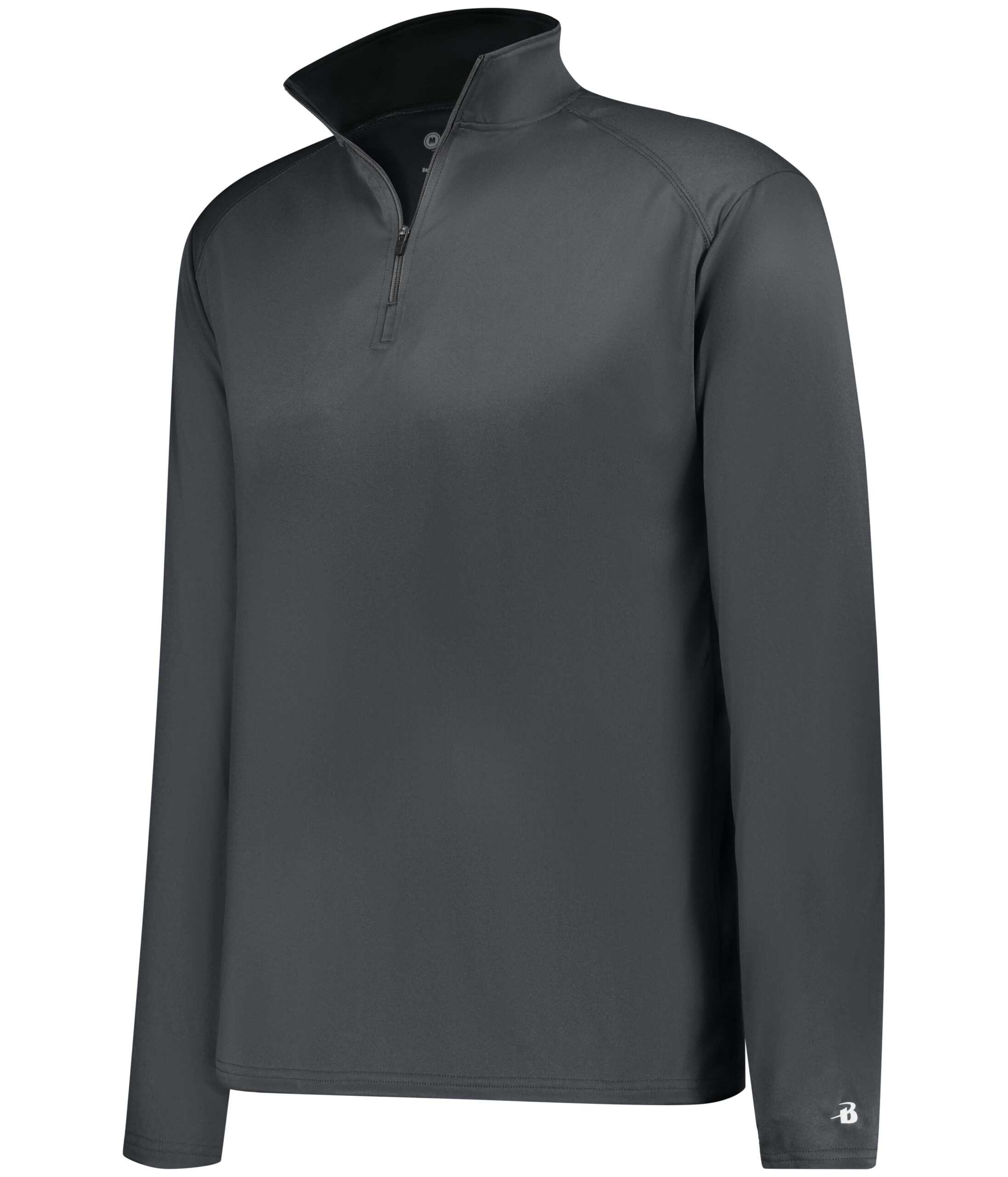 YOUTH B-CORE 1/4 ZIP PULLOVER — GRAPHITE/BLACK (BA) (front) YOUTH B CORE 1/4 ZIP PULLOVER