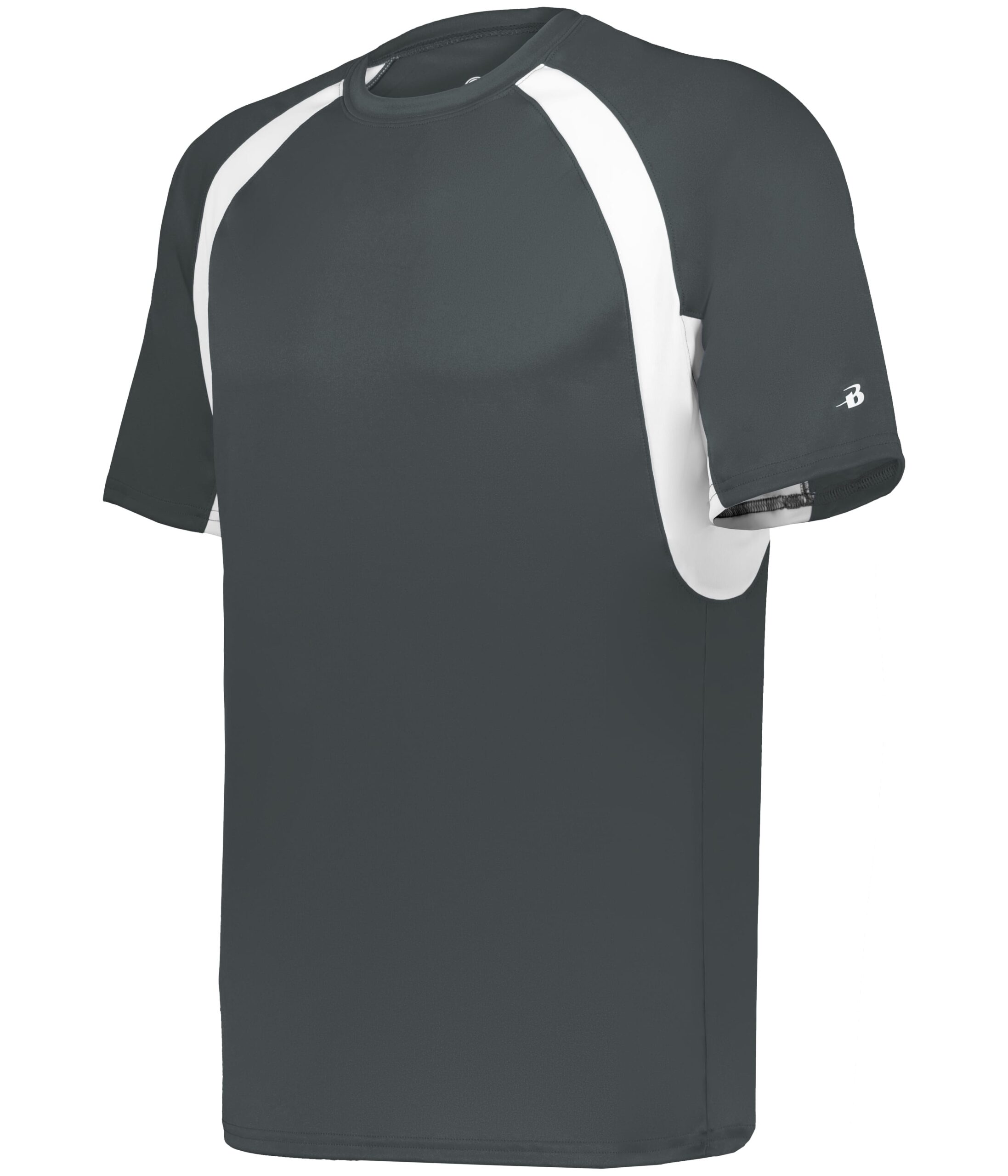 YOUTH HOOK TEE — GRAPHITE/WHITE (BA) (front) YOUTH HOOK TEE