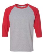 Unisex Heavy Cotton™ Raglan Three Quarter Sleeve T Shirt