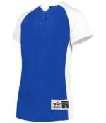 GIRLS TWO BUTTON SOFTBALL JERSEY