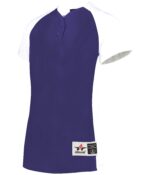 GIRLS TWO BUTTON SOFTBALL JERSEY