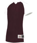 GIRLS TWO BUTTON SOFTBALL JERSEY