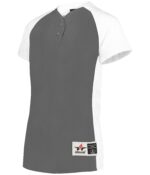 GIRLS TWO BUTTON SOFTBALL JERSEY