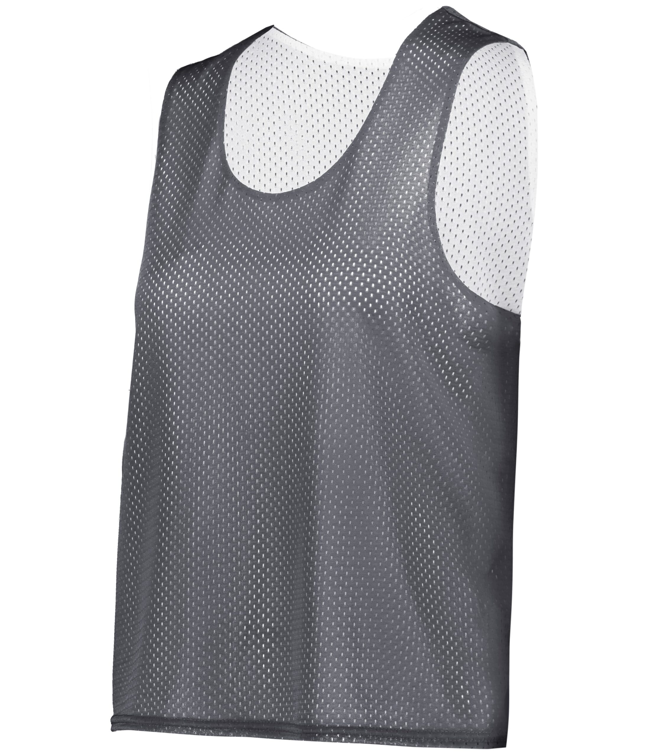 LADIES C2 REVERSIBLE MESH LACROSSE PINNIE — GRAPHITE/WHITE (BA) (front) LADIES C2 REVERSIBLE MESH LACROSSE PINNIE