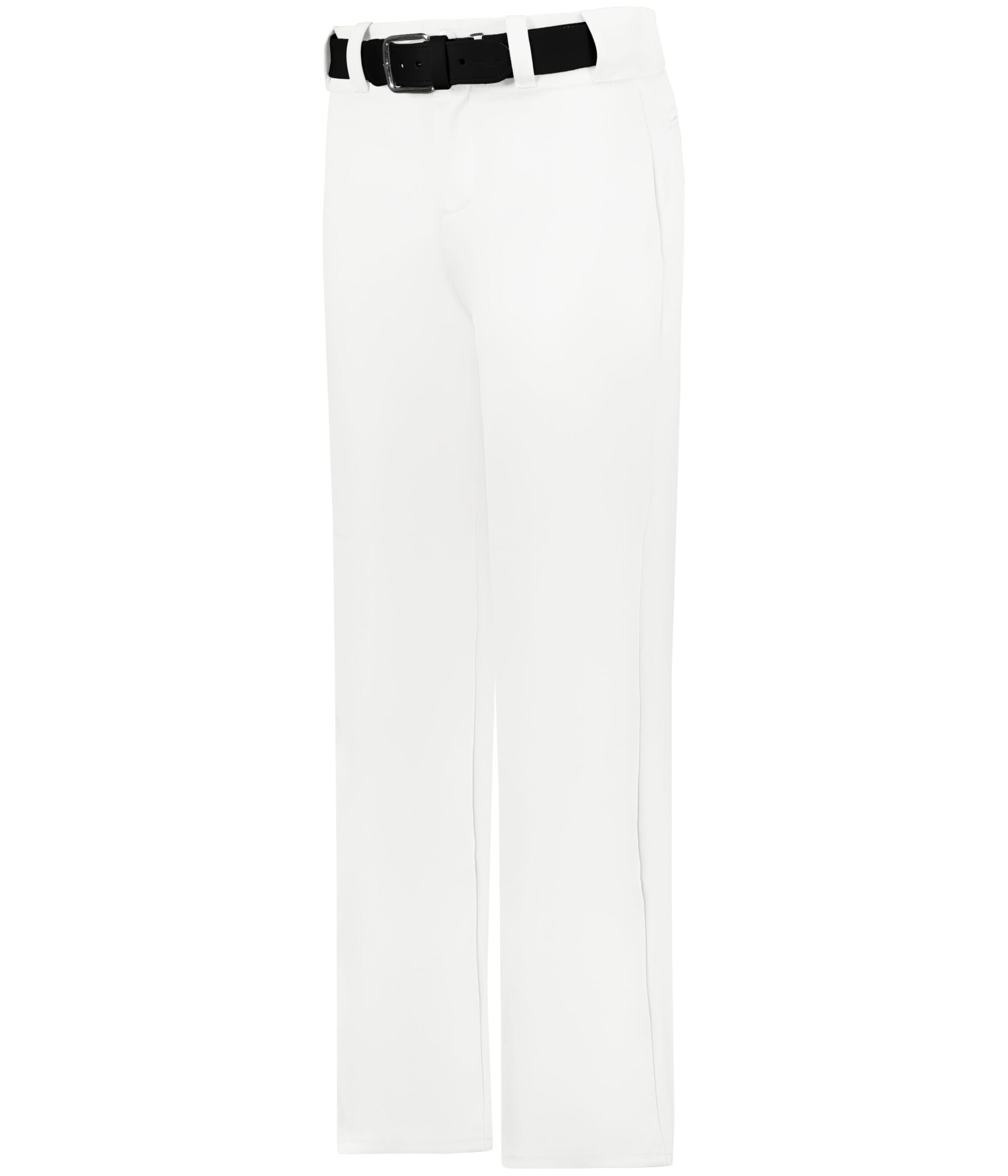 OPEN BOTTOM BASEBALL PANT — WHITE (front) OPEN BOTTOM BASEBALL PANT