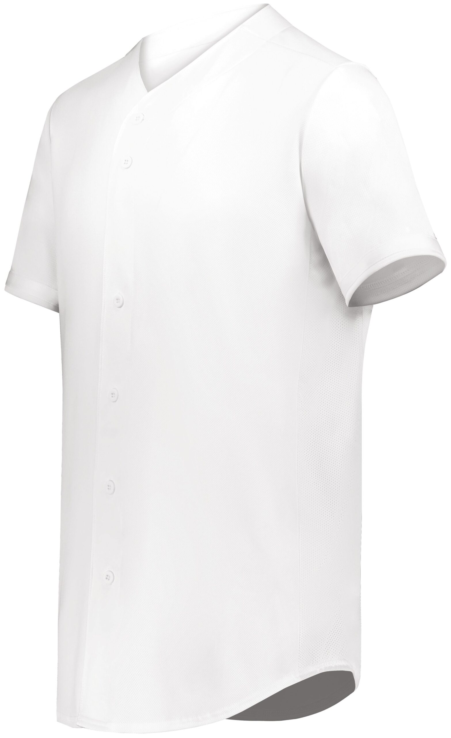 Cutter+ Full Button Baseball Jersey — WHITE (front) Cutter+ Full Button Baseball Jersey