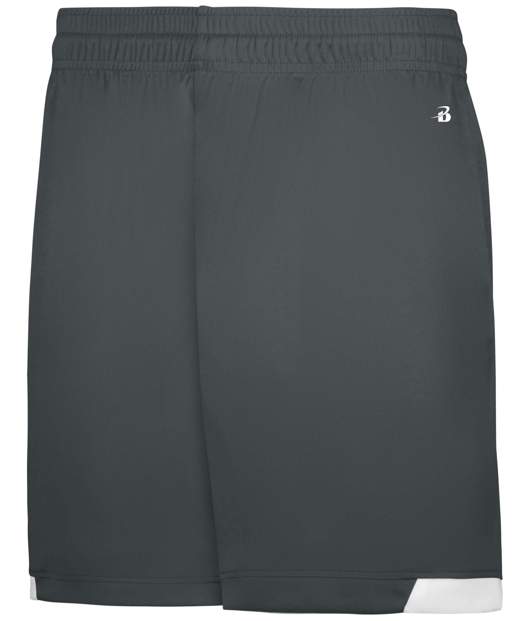 YOUTH ON THE RISE SHORTS — GRAPHITE/WHITE (BA) (front) YOUTH ON THE RISE SHORTS
