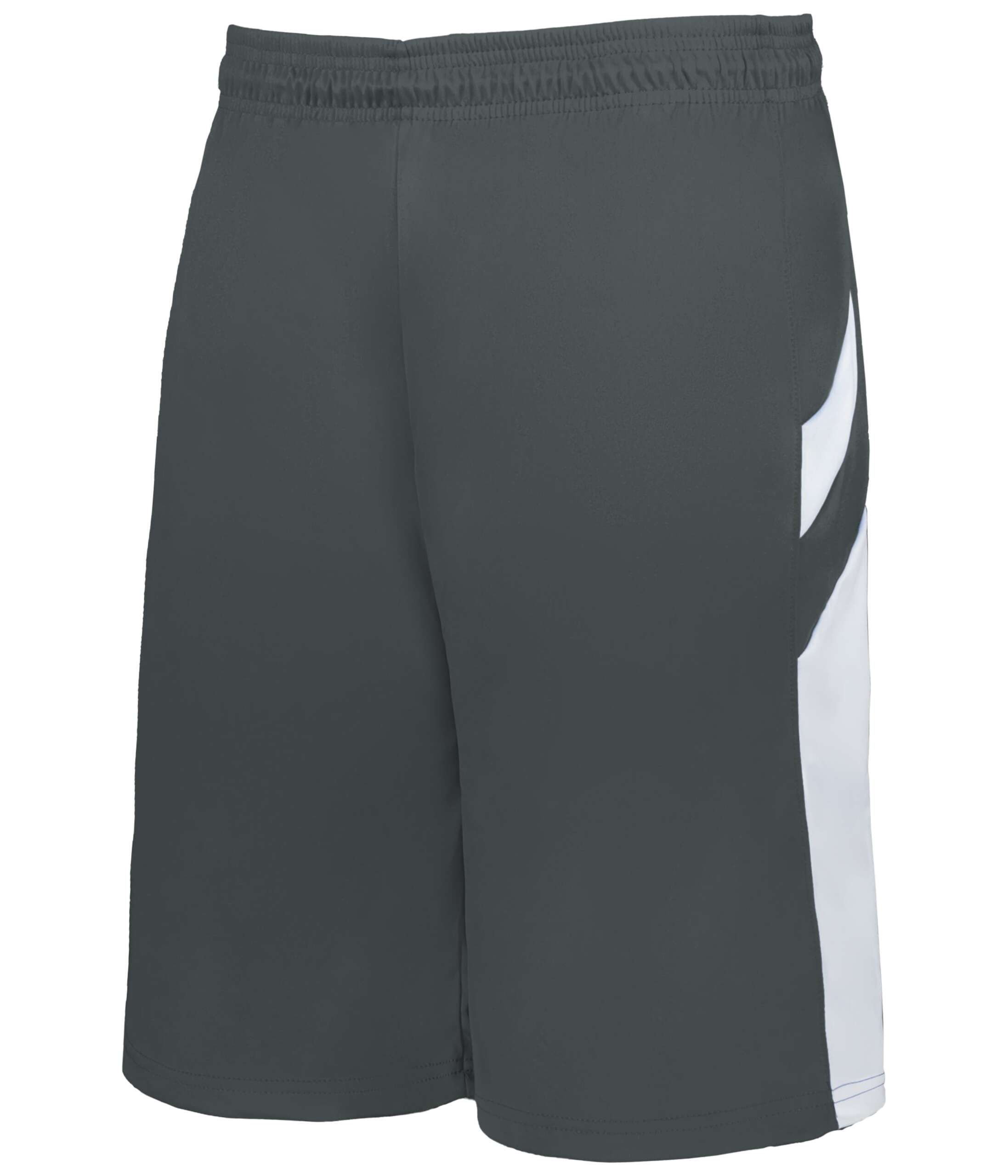 YOUTH B-PIVOT REVERSIBLE BASKETBALL SHORTS — GRAPHITE/WHITE (BA) (front) YOUTH B-PIVOT REVERSIBLE BASKETBALL SHORTS - Image 1