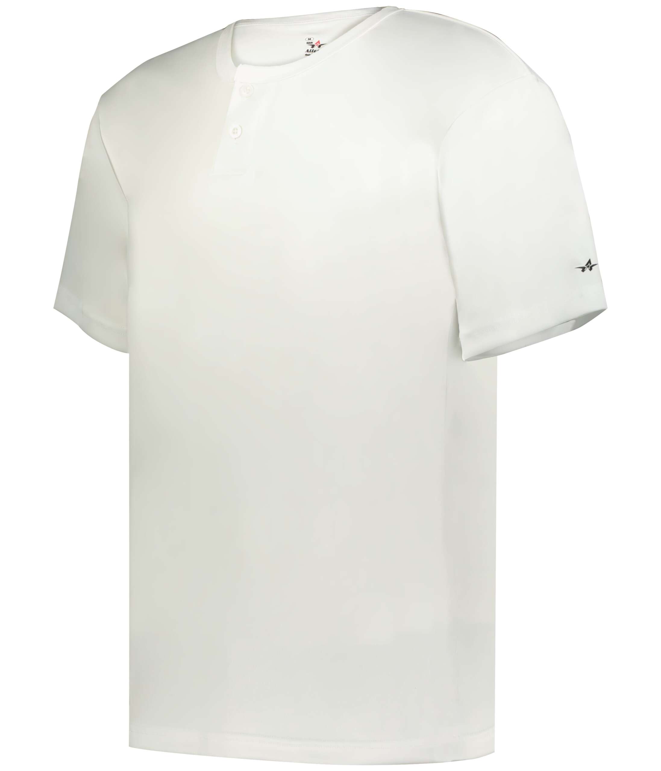 YOUTH B-CORE TWO-BUTTON BASEBALL JERSEY — WHITE (front) YOUTH B-CORE TWO-BUTTON BASEBALL JERSEY - Image 1
