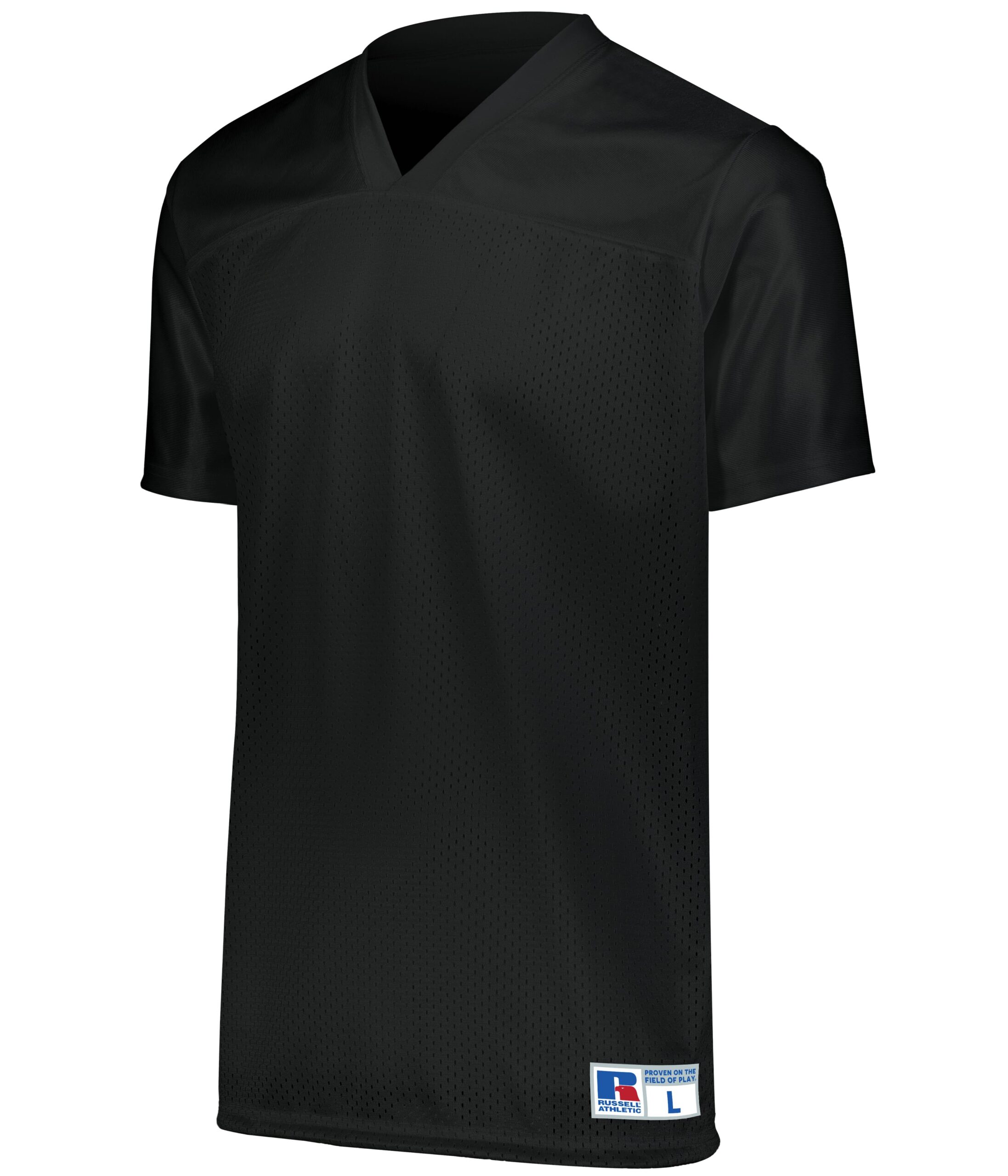 Youth Solid Flag Football Jersey — BLACK (front) Youth Solid Flag Football Jersey