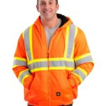 Safety Striped Therman Lined Sweatshirt shown in Orange