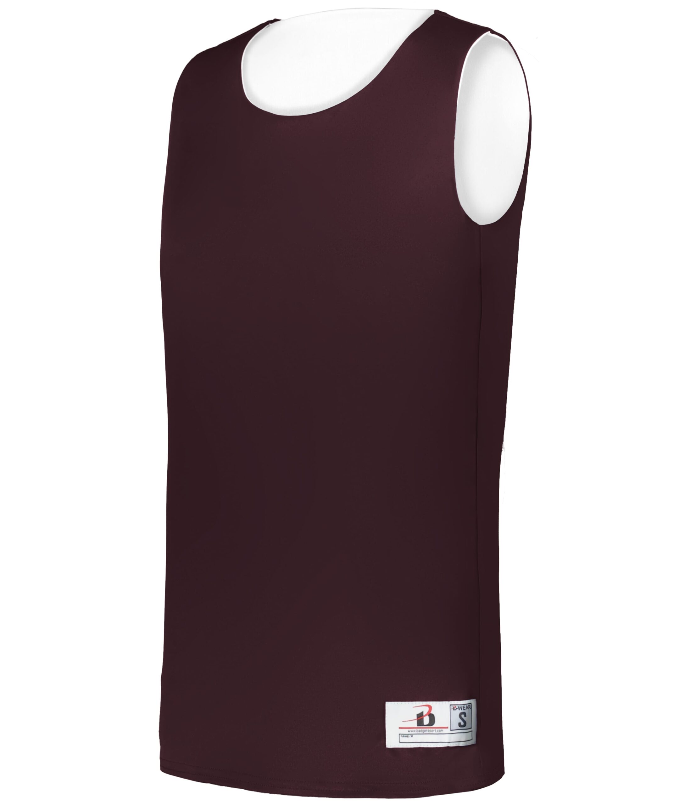 LADIES B-CORE REVERSIBLE BASKETBALL JERSEY — MAROON/WHITE (BA) (front) LADIES B-CORE REVERSIBLE BASKETBALL JERSEY - Image 1