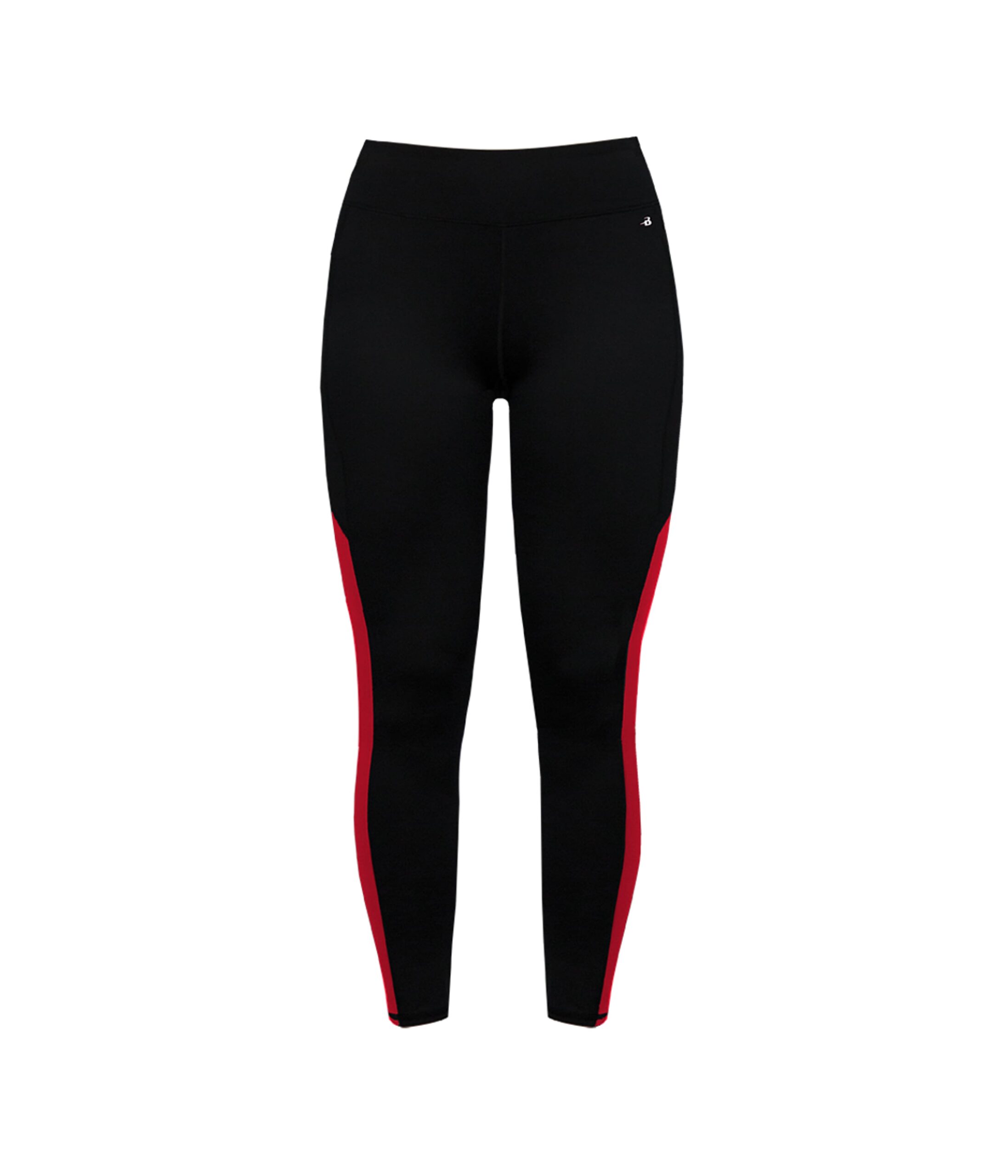 LADIES PANEL TIGHT — BLACK/RED (BA) (front) LADIES PANEL TIGHT - Image 1