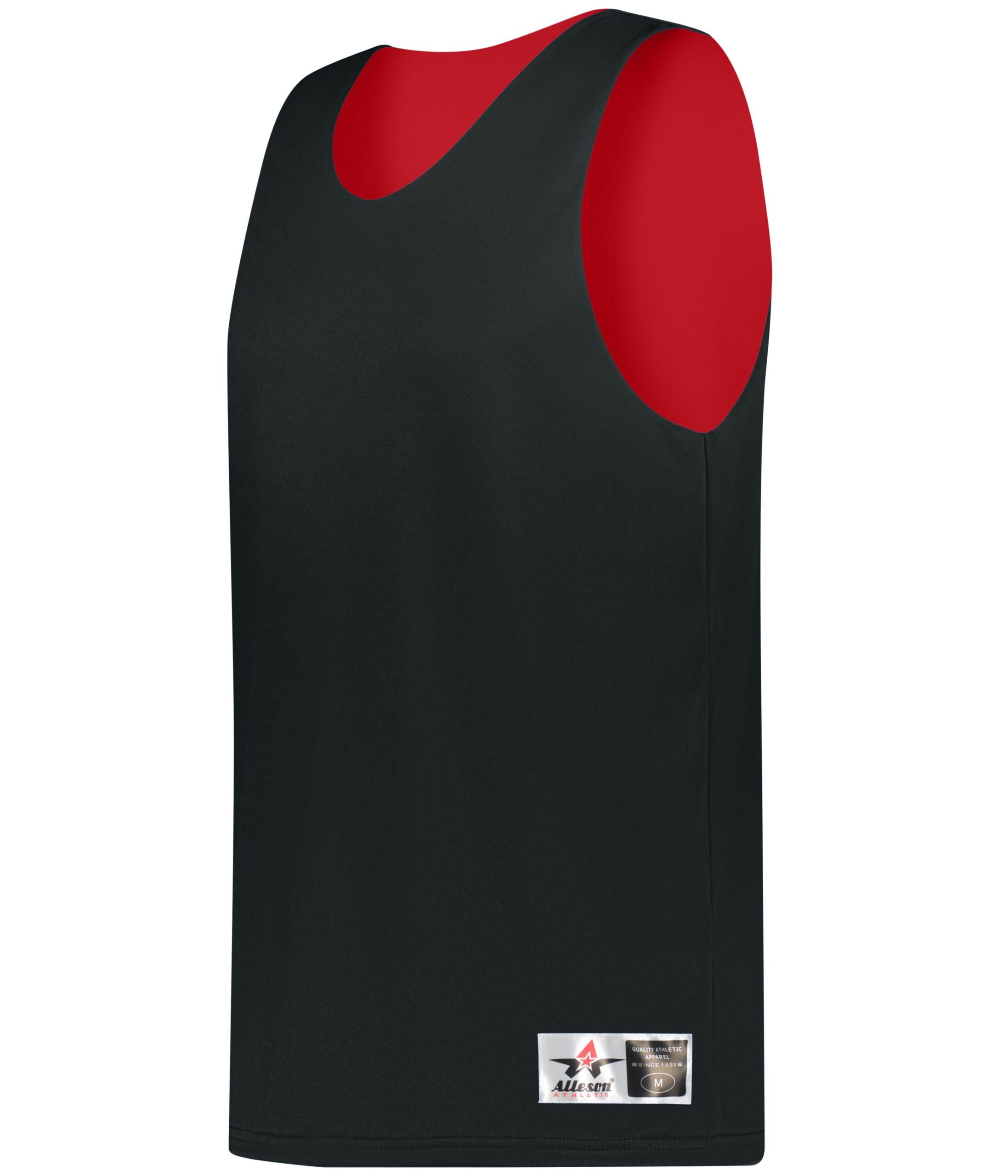 MICROFIBER REVERSIBLE BASKETBALL JERSEY — BLACK/RED (BA) (front) YOUTH MICROFIBER REVERSIBLE BASKETBALL JERSEY - Image 1