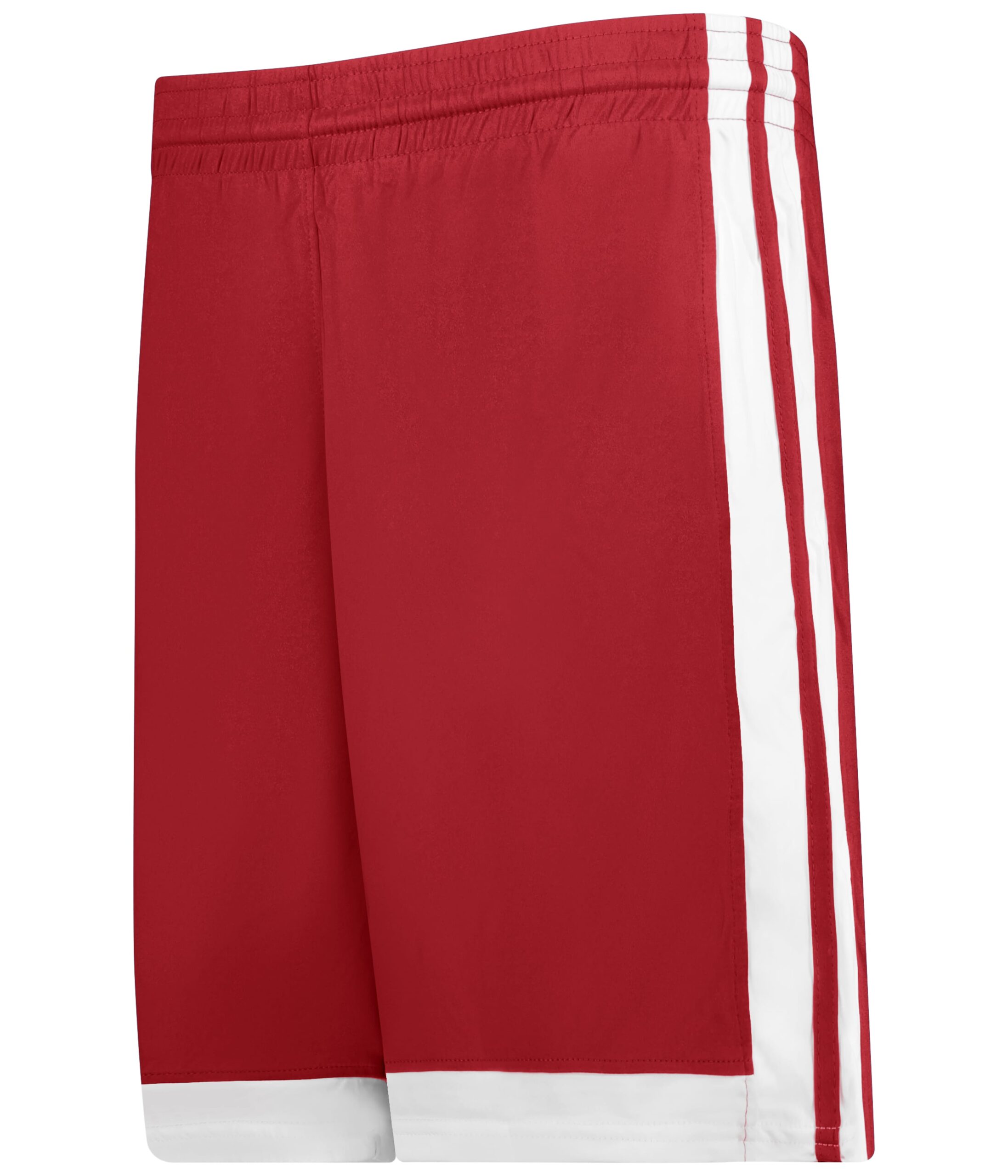 SINGLE-PLY BASKETBALL SHORTS — RED/WHITE (BA) (front) SINGLE-PLY BASKETBALL SHORTS - Image 1
