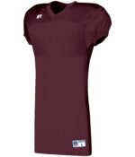 Russell Solid Jersey With Side Inserts in Maroon