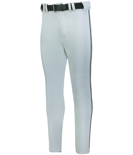 BASELINE TAPERED LEG PIPED BASEBALL PANT in Baseball Grey/black