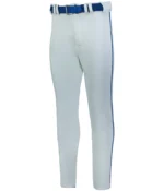 BASELINE TAPERED LEG PIPED BASEBALL PANT in Baseball Grey/royal