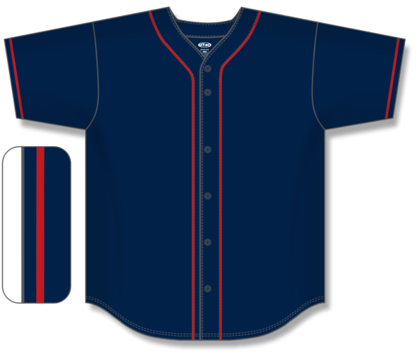 Full Button Baseball Jerseys BA5500-MIN-G01