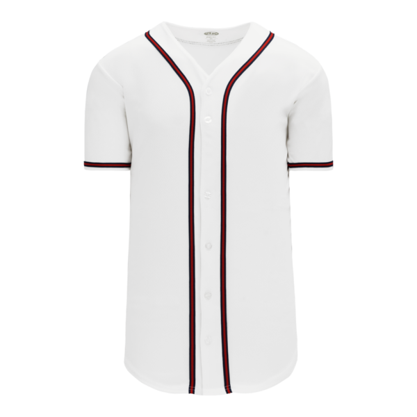 Full Button Baseball Jerseys BA5500-ATL598