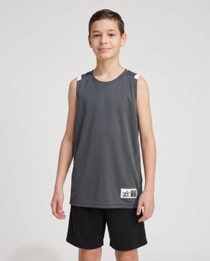 Youth On The Rise Basketball Jersey worn by a model
