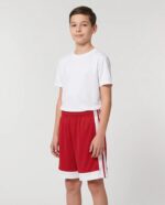 Youth Single Ply Basketball Shorts worn by a model