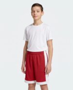 Youth Single Ply Basketball Shorts 2 worn by a model