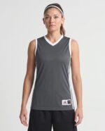 Ladies Single Ply Basketball Jersey 2 worn by a model