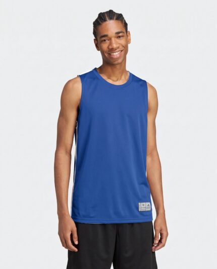 Swish Reversible Basketball Jersey worn by a model