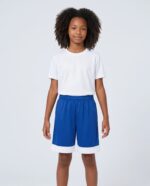 Youth Swish Reversible Basketball Shorts worn by a model