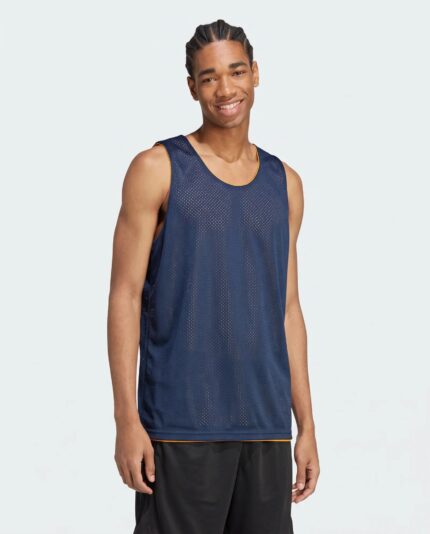 Mesh Reversible Basketball Jersey worn by a model