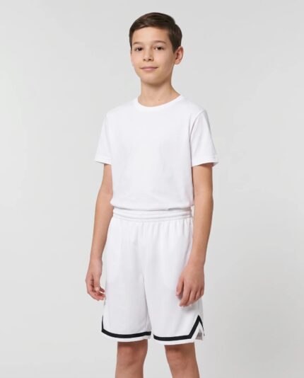 Youth Retro Basketball Shorts worn by a model