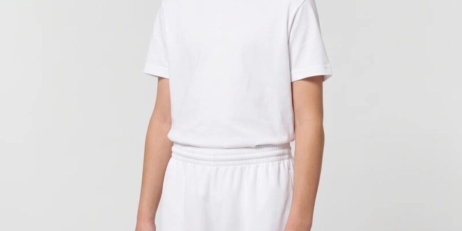 Youth Retro Basketball Shorts worn by a model